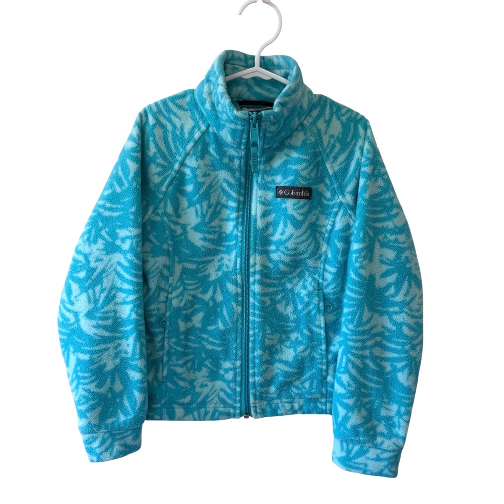 Kids Columbia Teal and White‎ Fleece Jacket